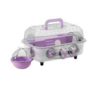 Cages Gebril - Nid assemblé Transparent et détachable à 2 Couches, avec Tunnel et Roue silencieuse, réservo IR pour Hamster 37x25x22cm | Station de Vie pour rongeurs pour l'exercice, la literie, cach