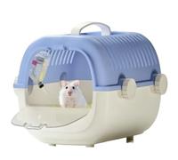 Cages pour Animaux de Compagnie Sortez Une Cage spéciale for Hamster Bicolore avec Bouteille d'eau Portable et(Blue White)