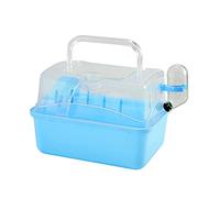 Cages pour Animaux Mallette de Voyage Hamster Oiseau Perroquet Cage Transport équipement sortant Portable for Petits Animaux Chinchilla écureuil(Blue)