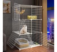 Cages pour chatons, nids pour chats, furets, enclos design pour petits animaux domestiques, convient pour les petits animaux (75 x 49 x 109 cm)
