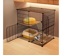 Cages pour Chats Caisse d'intérieur pour Animaux de Compagnie, Cage pour Animaux de Compagnie en Parc pour Chat Amovible/Cage de Jeu en métal, avec Plate-Forme de Base Robuste, pour Chats -