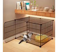 Cages pour Chats Caisse d'intérieur pour Animaux de Compagnie, Cage pour Animaux de Compagnie en Parc pour Chat Amovible/Cage de Jeu en métal, avec Plate-Forme de Base Robuste, pour Chats -