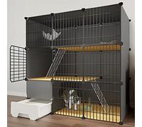 Cages pour Chats D'Intérieur, Cage pour Chat, Enclos pour Chats D'Intérieur avec Plates-Formes, Chenils De Bricolage, Caisse De Parc pour Animaux De Compagnie, Grand Lieu d'exercice Idéal pour 1 À 4