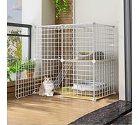 Cages pour Chats D'Intérieur De Grande Taille - Parc pour Chat, Chenil pour Chat, Enclos pour Chats D'Extérieur, Enclos Fermé pour Balcon, Cage À Furet, Parc pour Animaux De Compagnie, Lieu D'Exerci