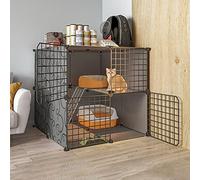 Cages pour Chats d'intérieur Grande Cage Pliable pour Chat, Cages pour Animaux de Compagnie pour Petits Animaux, Cage en métal pour Petits Animaux, Chatterie à Espace Libre pour Balcon intér