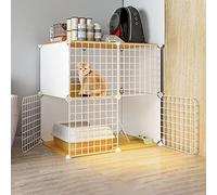 Cages pour Chats d'intérieur Grande Cage Pliable pour Chat, Cages pour Animaux de Compagnie pour Petits Animaux, Cage en métal pour Petits Animaux, Chatterie à Espace Libre pour Balcon intér
