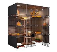 Cages pour Chats D'Intérieur Grande Cage Portable pour Chats, Enclos pour Chats pour L'Extérieur, Conception en PVC Transparent, Cages pour Animaux De Compagnie pour Petits Animaux, pour 1 À 4 Chats