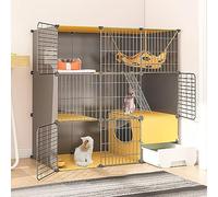 Cages pour Chats D'Intérieur, Grande Cage pour Chat avec Bac À Litière, Parc pour Chat À Faire Soi-Même, Enclos en Fil Métallique Amovible, Cage pour Petits Animaux, Grand Lieu d'exercice Idéal pour