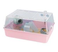 Cages pour Hamsters et Souris MINI DUNA HAMSTER, en Plastique, 2 étages, Accessoires inclus Rose G