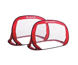 Cages - SCHILDKROT - Pop-Up - 120 x 80 x 80 cm - Activités plein air - 2 buts pliables + 4 crochets acier