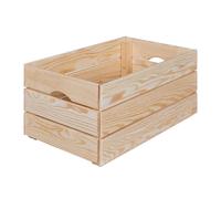 Generique Cagette en bois Silver empilable bois massif 51 x 31 cm Naturel