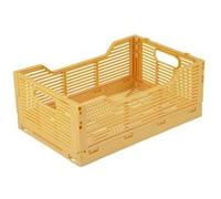 Homéa, Cagette Pliable Taille M 30X20Xh,11,5 cm Empilable Ocre