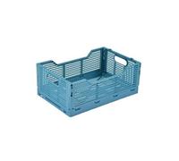 Cagette Pliable & Empilable "Emilie" 40cm Bleu Minéral