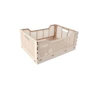 Homéa, Cagette Pliable Taille L 40X30Xh,17 cm Empilable Naturel