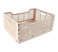 Homéa, Cagette Pliable Taille L 40X30Xh,17 cm Empilable Naturel