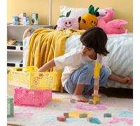 Atmosphera for Kids - Cagette Pliante Empilable "Arry" 40cm Rose Rose G