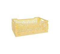 Atmosphera Cagette pliante empilable Arry 31 x 20 x 11,5 cm Jaune