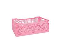 Atmosphera Cagette pliante empilable Arry 31 cm Rose