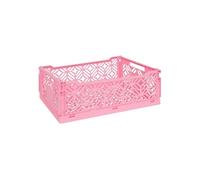 Atmosphera Cagette pliante empilable Arry 40 cm Rose