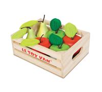 Le Toy Van - TV191 - Lernspiel für Kinder AB 2 Jahren, Obstkiste, Holzspielzeug Äpfel und Birnen, Montessori-Spielzeug, ökologisches Spiel aus FSC-Holz und Farben Auf Wasserbasis