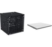 Cagette pour la rétention des eaux de Pluie 205L, y Compris Chiffon Anti Racine (Kit Complet)