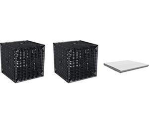 Cagette pour la rétention des eaux de Pluie 410L, y Compris Chiffon Anti Racine (Kit Complet)