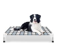 Caghash Lit surélevé d'extérieur surélevé pour chiens de compagnie - Lit pour chien - Lit pour chien de taille moyenne - Commencez par un lit pour animal de compagnie - 86,4 x 66 x 16,5 cm