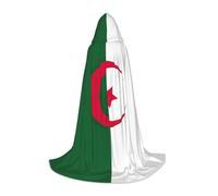caghkb Cape à capuche imprimée drapeau de l'Algérie pour cosplay, carnaval, événements en plein air, fête à thème