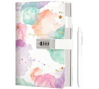 CAGIE Journal intime pour fille avec cadenas - Cadeau pour fille de 8, 9, 10, 11, 12 ans - Avec serrure à combinaison - En cuir - Journal secret - Carnet de notes pour adulte