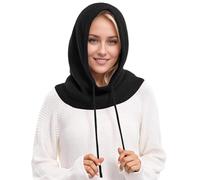 Cagoule 2 en 1 avec Écharpe à Capuche, Balaclava Tricoté Coupe-Vent Pull-Over Douce d'hiver, Bonnet et Écharpe en Une Pièce, Protège-Cou pour Femmes