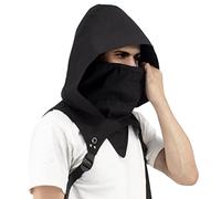 Cagoule à capuche avec bretelles et masque | Cagoule de cosplay pour costume d'assassassines | Capuche LARP & Gothique