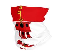 Cagoule à motif drapeau de Gibraltar pour hommes et femmes - Cache-cou anti-UV, masque de cyclisme multi-usage et bandeau respirant
