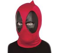 Rubie's Cagoule Deadpool Luxe Adulte Rouge – Tissu souple, Plastique rigide, Filet blanc