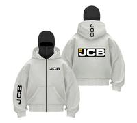 Cagoule Ample À Capuche pour Homme Style J.C-.B Fermeture Éclair Imprimé Veste De Sport Coupe-Vent Vêtements D'extérieur Hauts Coutures Manteaux Sportstyle-QHSe||l