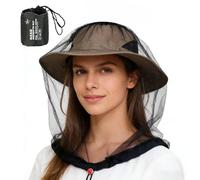 Cagoule Anti-Mouches pour Le Visage Et Le Cou - Conception sans Trous Larges, Bouclier De Protection De 38,98 Pouces De Long, Bouchon De Survie en Milieu, Voile Anti-Insectes en Tissu Léger |
