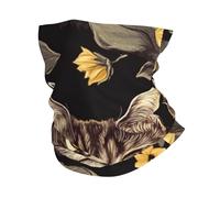 Cagoule avec imprimé « The Cat is Among The Sunflowers » - Cagoule pour le visage et le cou - Cache-cou pour homme et femme - Blanc