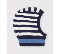Cagoule bébé à rayures en laine et coton Petit Bateau - bleu - Taille 3/6 mois 3/6M bleu/multicouleur