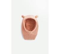 Cagoule bébé en tricot esmée rose 3/4A