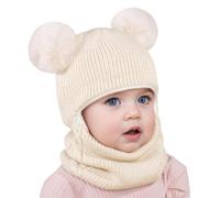 Cagoule Bébé Hiver Chaud Ski Mignon Protection d'oreilles Écharpe Ajustable 6-36 Mois Bonnet Enfant Foulard à Capuche utilisé pour Rester au Chaud en Hiver