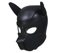 Cagoule cuir de bondage masque de Chien