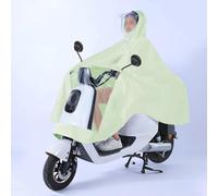 Cagoule de pluie amovible avec design transparent à double bord, s'adapte par-dessus les casques, matériau imperméable et coupe-vent pour une utilisation en extérieur (vert-5XL)