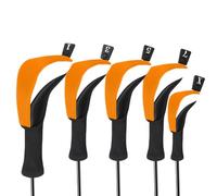 Cagoule de raquette de club de golf en bois - 5 enveloppes hybrides pour raquette de golf | Housse de raquette de club de golf résistante à la poussière, housse hybride respirante