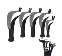 Cagoule de raquette de club de golf en bois - 5 enveloppes hybrides pour raquette de golf | Housse de raquette de club de golf résistante à la poussière, housse hybride respirante