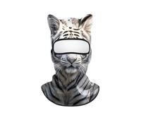 Cagoule de ski 3D chat pour homme cagoule femme masque facial transparent avec oreilles mignon animal bonnet de ski pour festivals de musique raves activités de plein air (DE/NL/SE/PL, alphanumérique