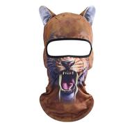 Cagoule de ski 3D en forme d'animal de chat avec oreilles et masque facial, design décalé pour festivals de musique, raves, ski, fêtes d'Halloween et aventure en plein air