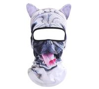 Cagoule de ski 3D en forme d'animal de chat avec oreilles et masque facial, design décalé pour festivals de musique, raves, ski, fêtes d'Halloween et aventure en plein air