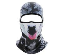 Cagoule de ski 3D en forme d'animal de chat avec oreilles et masque facial, design décalé pour festivals de musique, raves, ski, fêtes d'Halloween et aventure en plein air