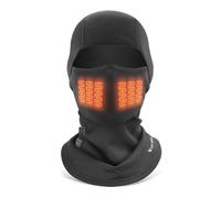 Cagoule de ski coupe-vent respirante chaude pour ski, cyclisme, moto, activités de plein air avec doublure intérieure en tissu, excellente couverture, design élastique, alimentation mobile cachée