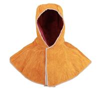 Cagoule de soudage en cuir, châle respirant en cuir de vache, capuchons protection avec drapé sur le cou et les épaules, isolation thermique anti-éclaboussures, soudure électrique, sécurité de travail