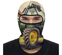 Cagoule de tracteur - Masque intégral - Protection UV - Cache-cou rafraîchissant - Coupe-vent - Respirant - Capuche pour homme et femme - Pour moto, cyclisme, pêche, course à pied, blanc